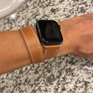 Faux leather double strap 40mm Apple Watch strap